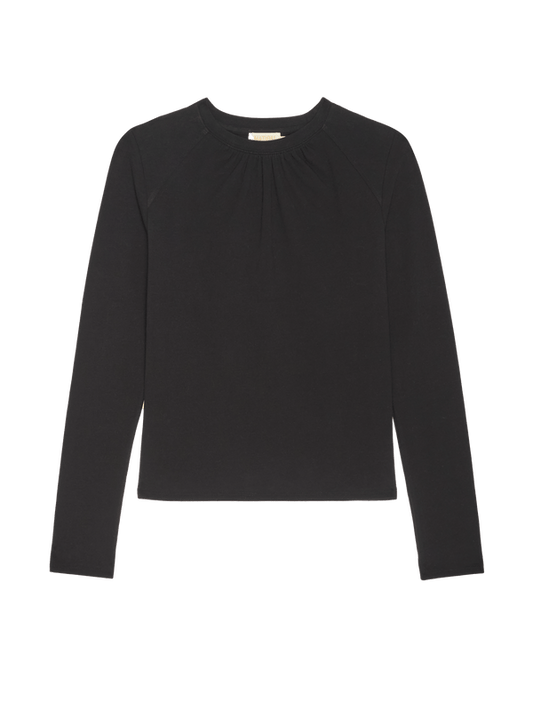 Alejandra Crewneck Top - Jet Black