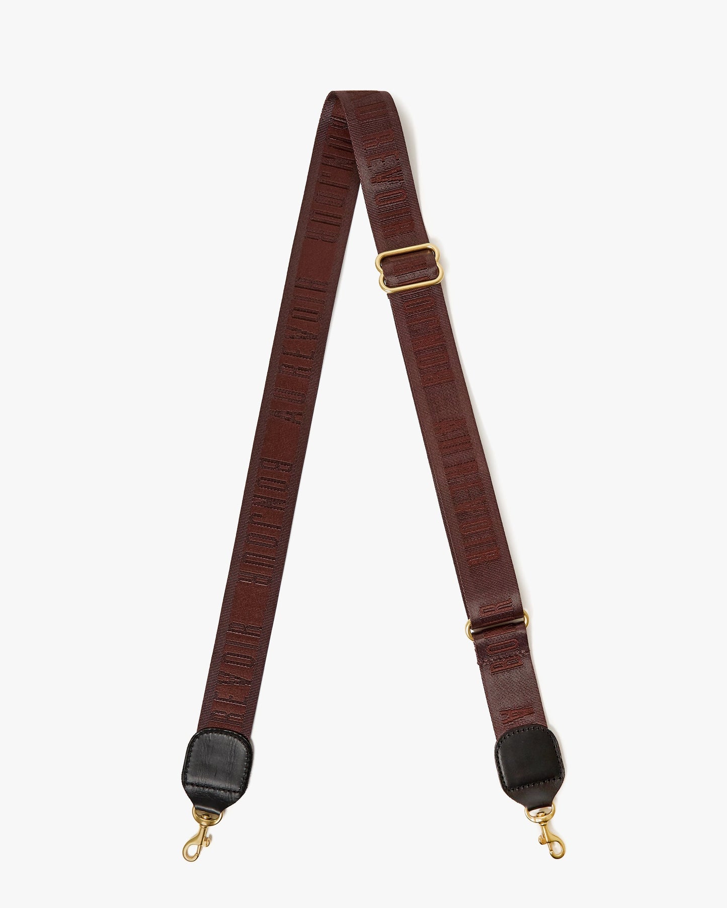 Adjustable Crossbody Strap - Chocolate Tonal Bonjour Au Revoir