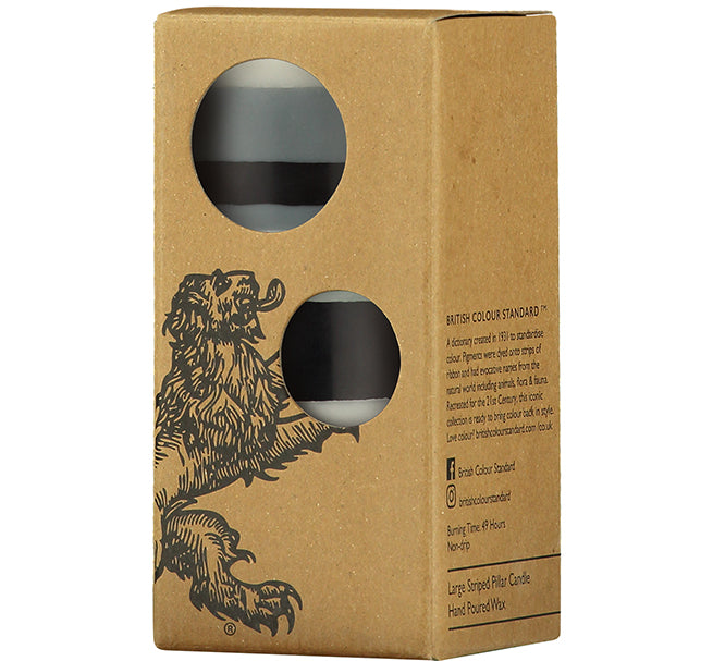 6" Pillar Candle - Gunmetal & Jet