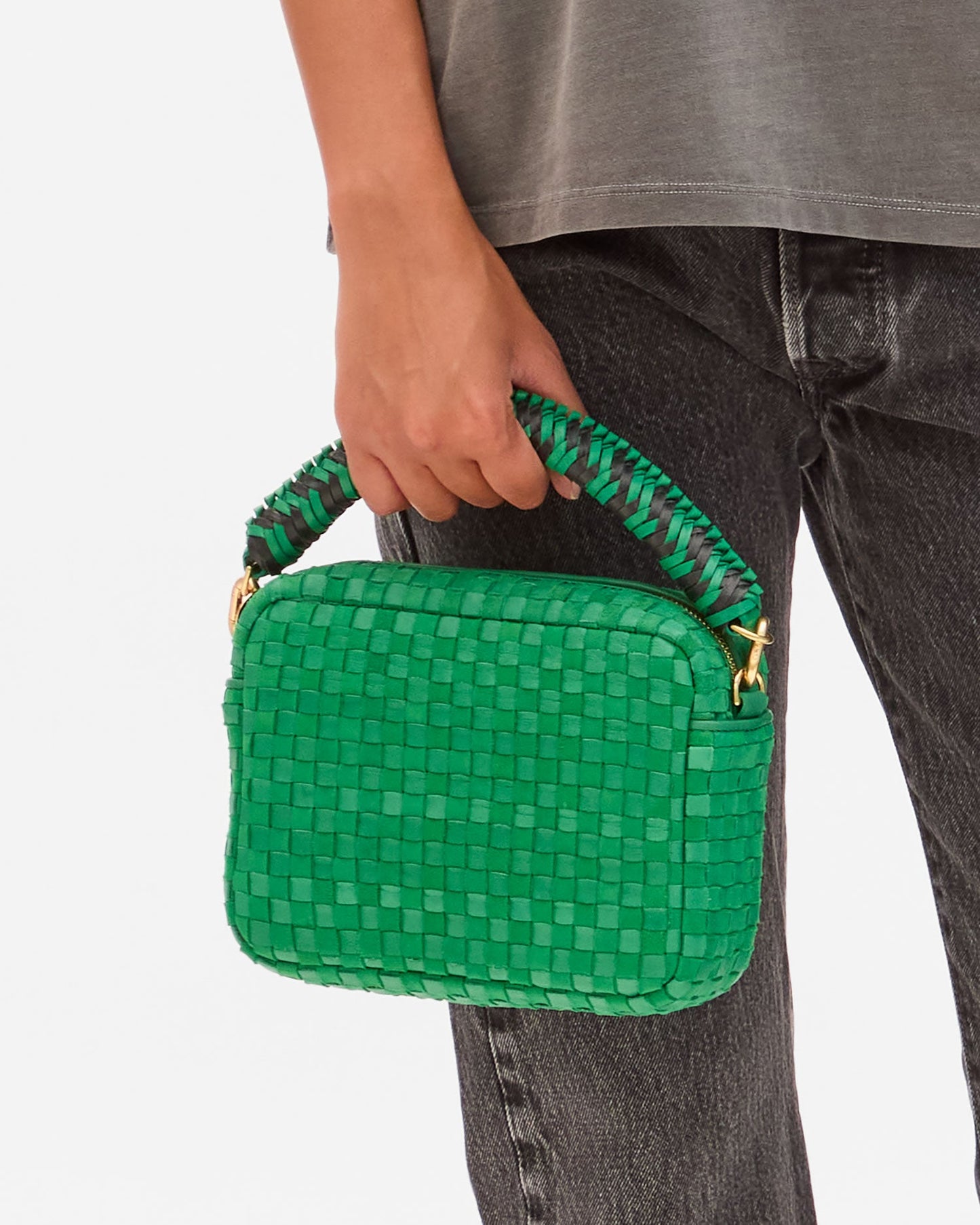 Braided Top Handle - Green Apple