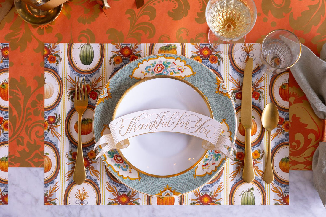 Paper Placemat Pad - Antique Pumpkin