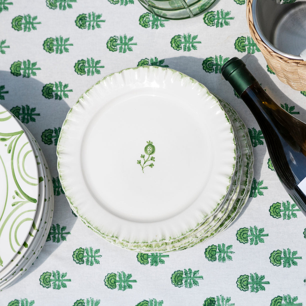 Ruffled Green Appetizer Plate