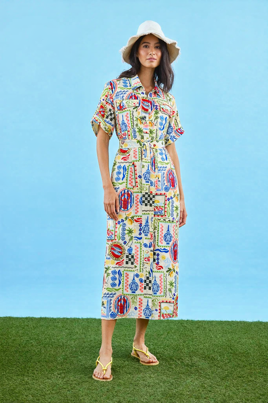 Charlotte Dress - Coastal Conversation