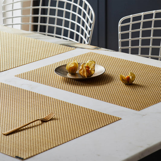 Chilewich - Basketweave Table Mat 14"x19" - Gilded