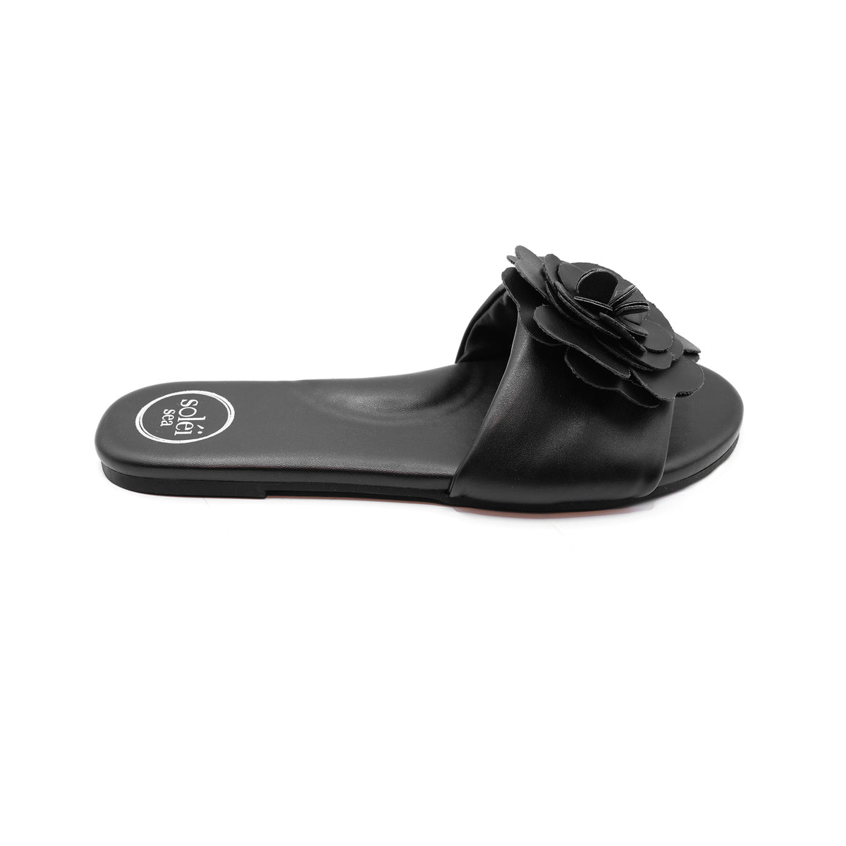 Dahlie Petal Slide Sandal - Black