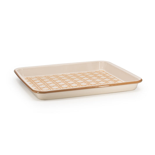 Domino x CCH Wicker Medium Rectangle, Tray Almond