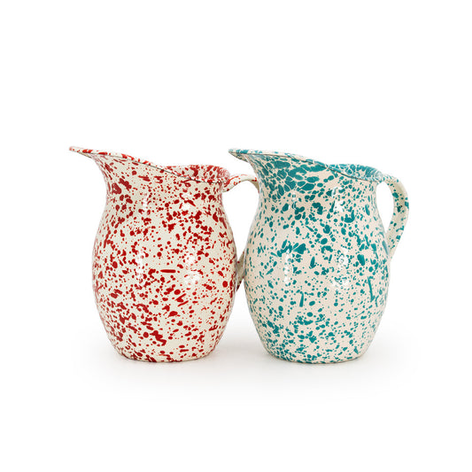 Dan Pelosi x CCH Small Pitcher, Red and Beige Splatter
