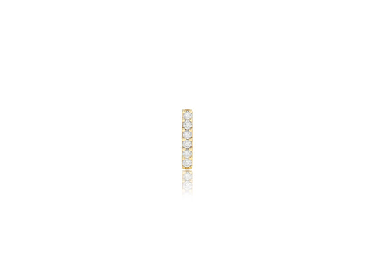 Single Diamond Bar Stud Earrings