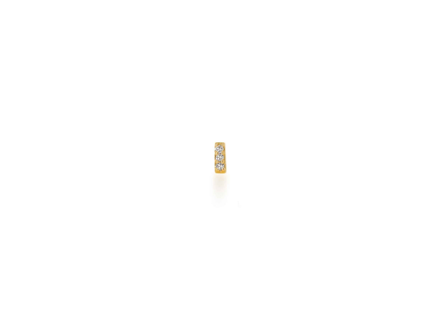 Single Mini Diamond Bar Stud Earrings