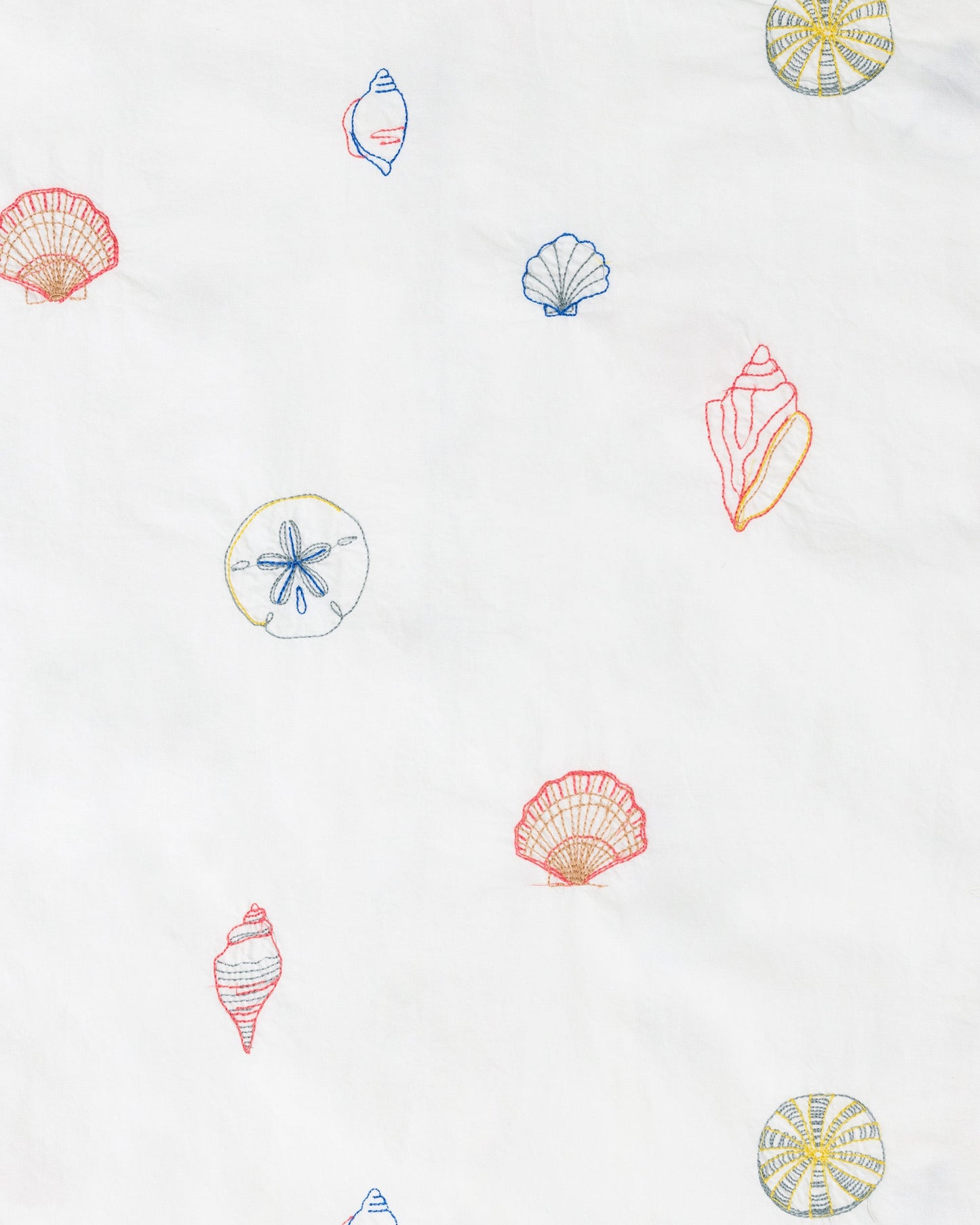 Embroidered Shells Short Pajama Set