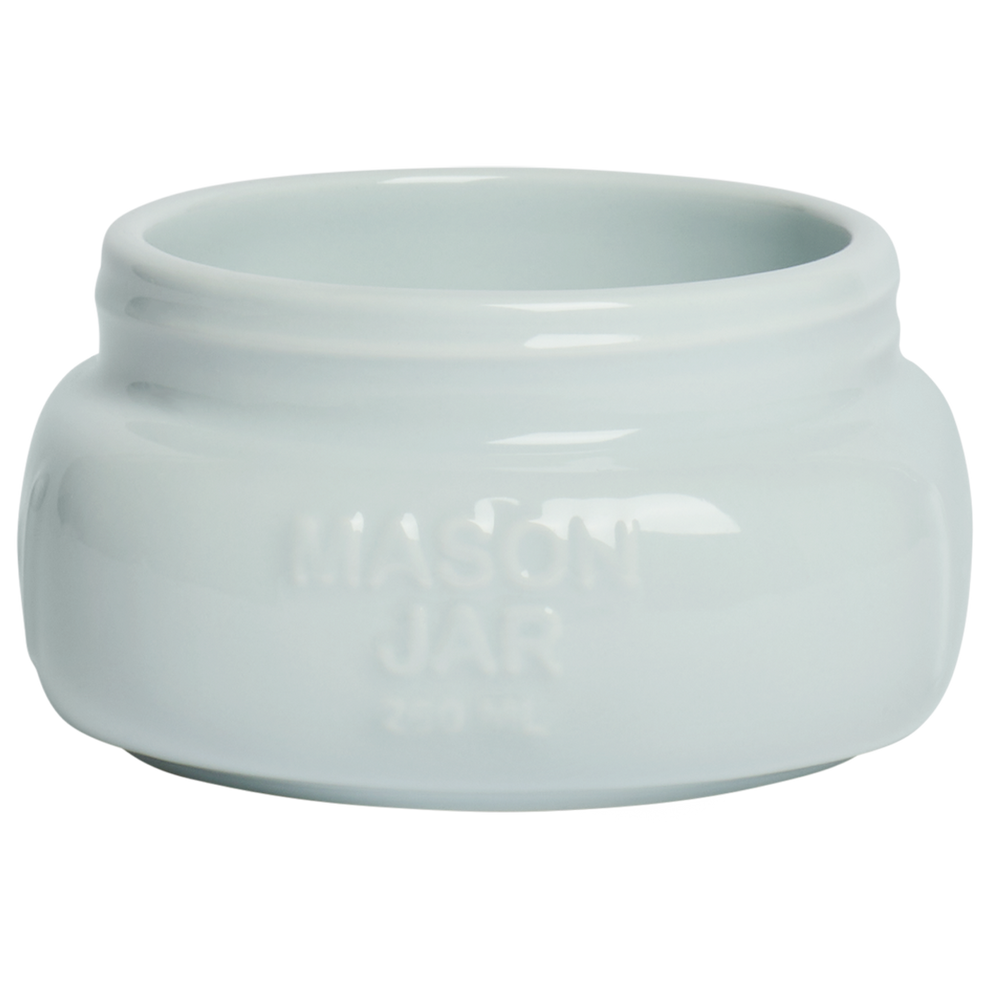 Short/Wide Mason Jar- Sky Blue