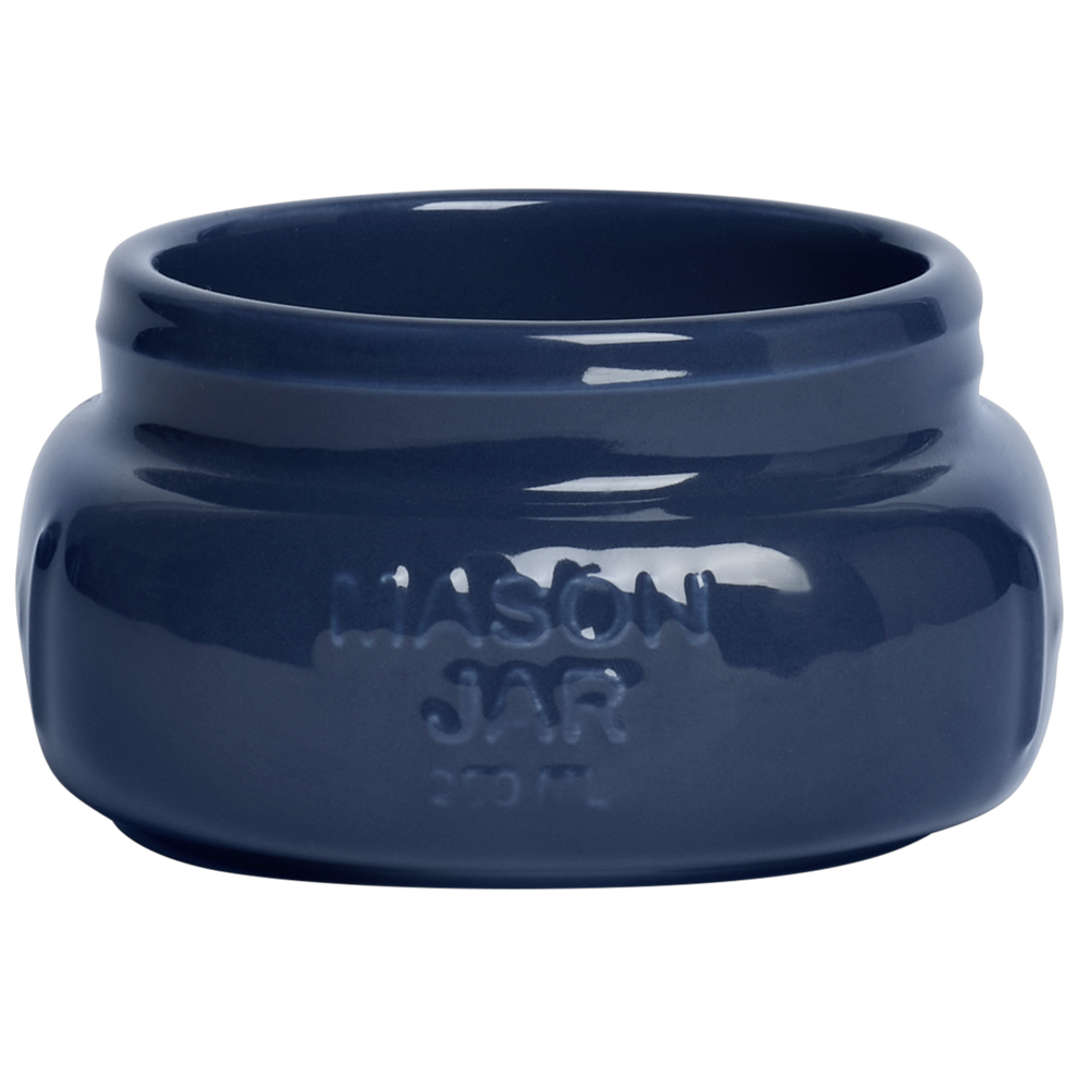 Short/Wide Mason Jar- Indigo