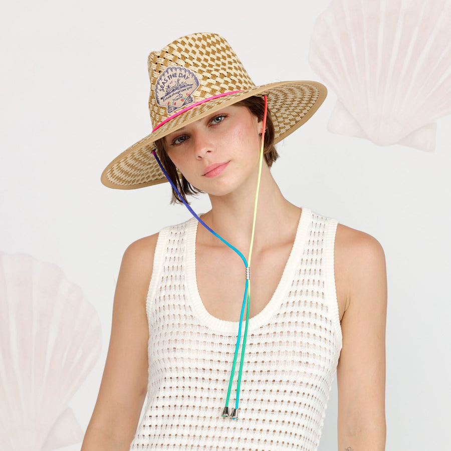 Seas the Day Lifeguard Hat, Ombre/Neon