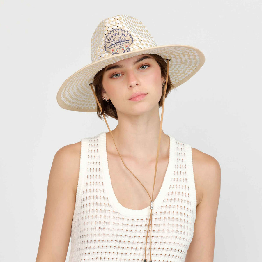 Seas the Day Lifeguard Hat, Ivory/Sand
