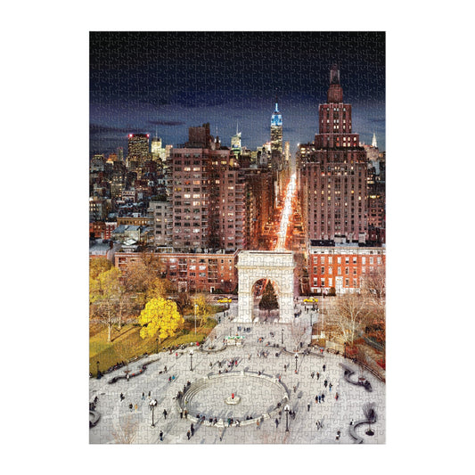 1000 Piece Puzzle - Stephen Wilkes Day To Night Washington Square Park