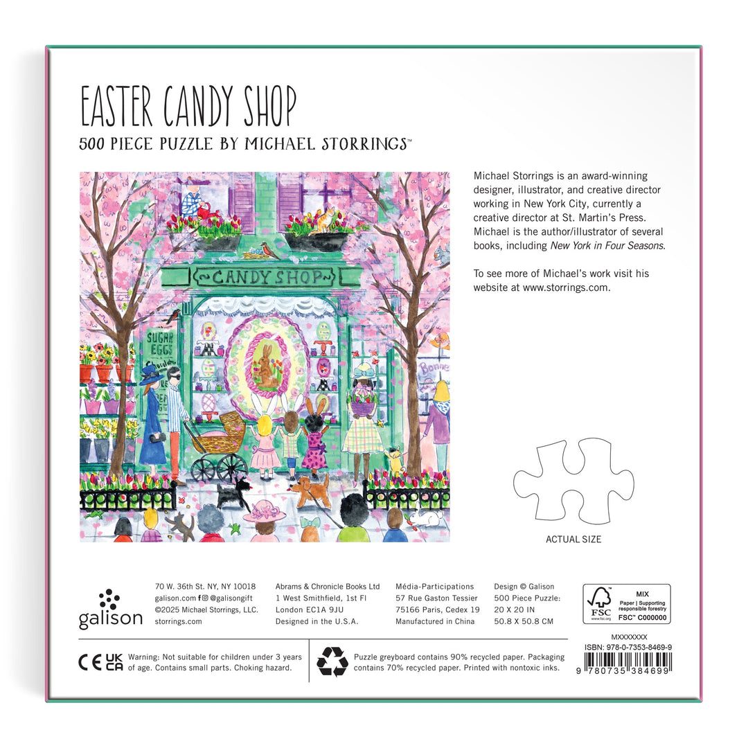500 Piece Puzzle - Michael Storrings Easter Candy Shop