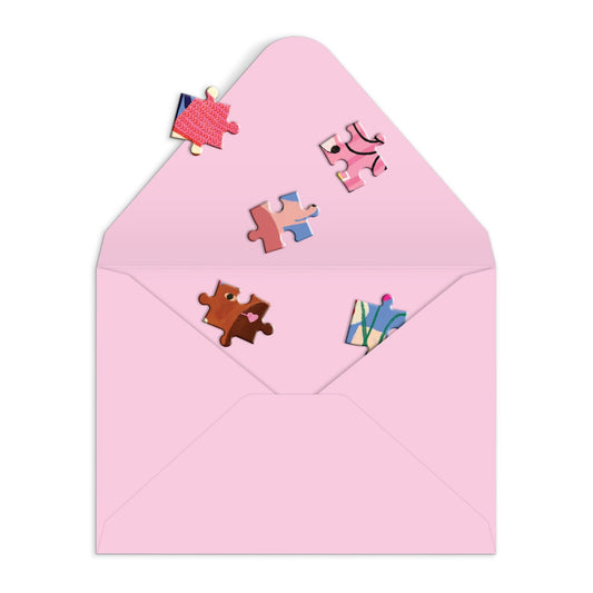 60pc Greeting Card Puzzle - Paws for Love