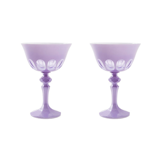 Set of 2 Rialto Coupe Glasses - Color: Lupine