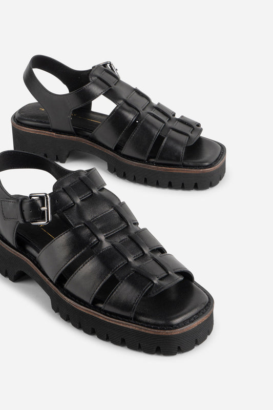 Haddie Fisherman Sandal - Black