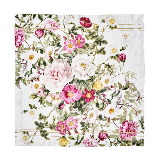 Linen Napkin - Rose Flower Garden