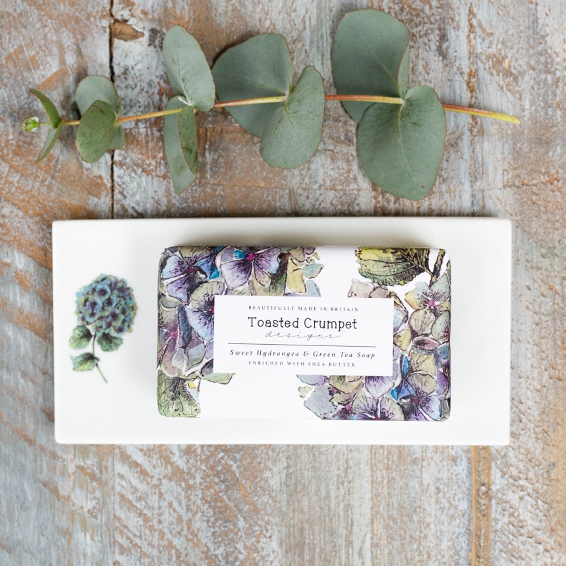 Hydrangea Rectangular Soap Dish