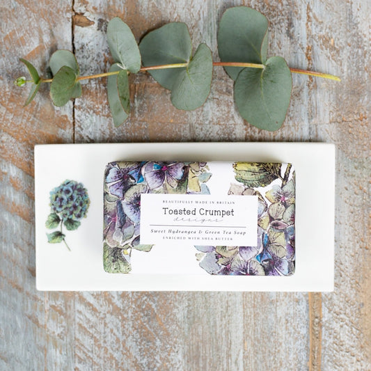 Hydrangea Rectangular Soap Dish