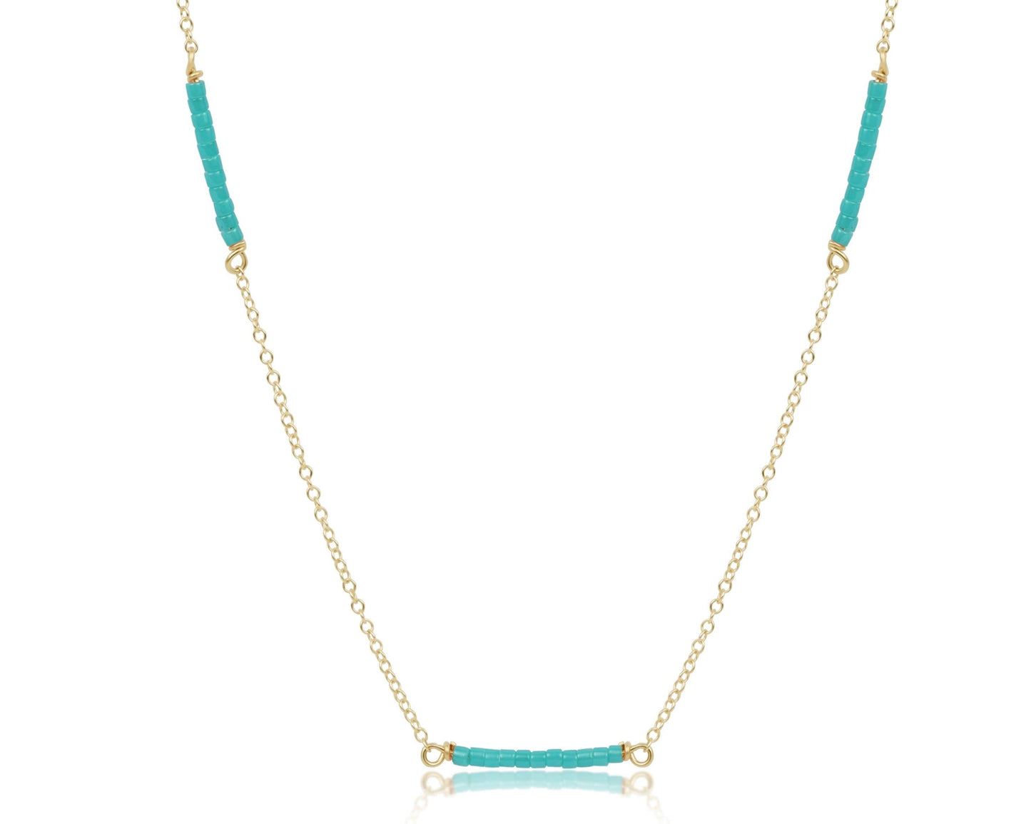 15" Choker Simplicity Chain Gold - Hope Bliss - Turquoise