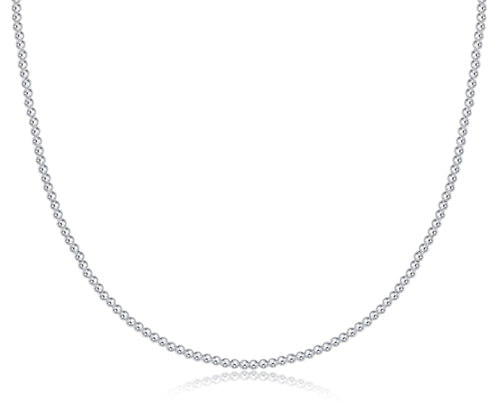 17" Classic Choker Sterling 2mm Bead