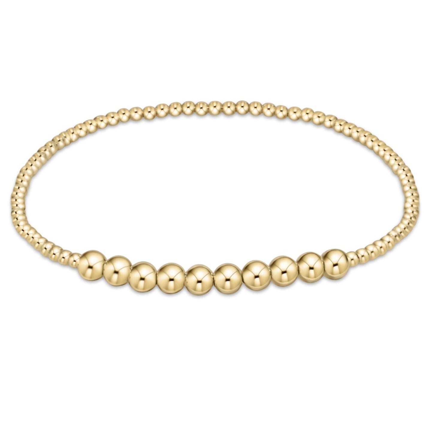 Classic Gold Beaded Bliss 2mm/4mm Bead Bracelet