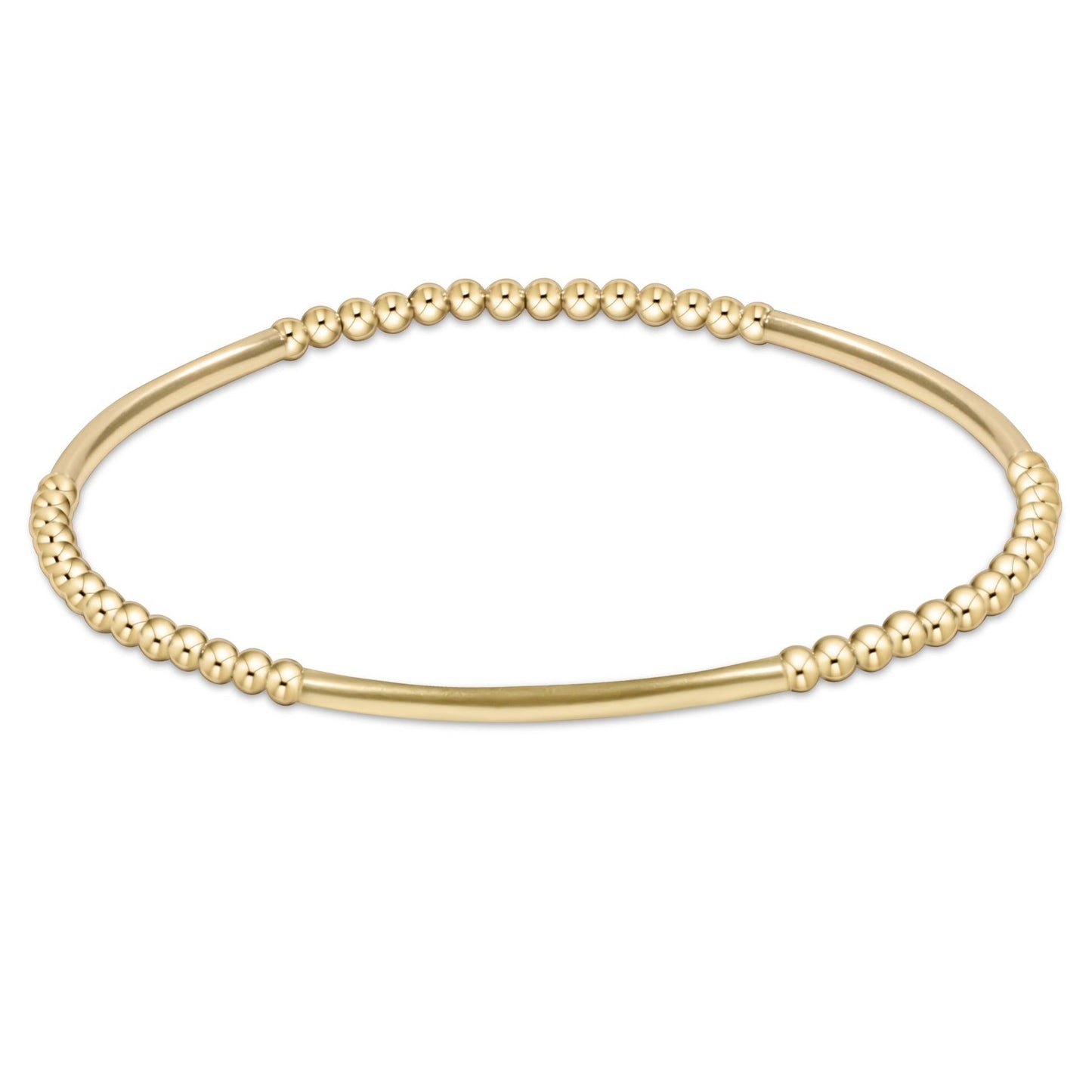 Bliss Bar Gold Pattern 2.5mm Bead Bracelet - Gold