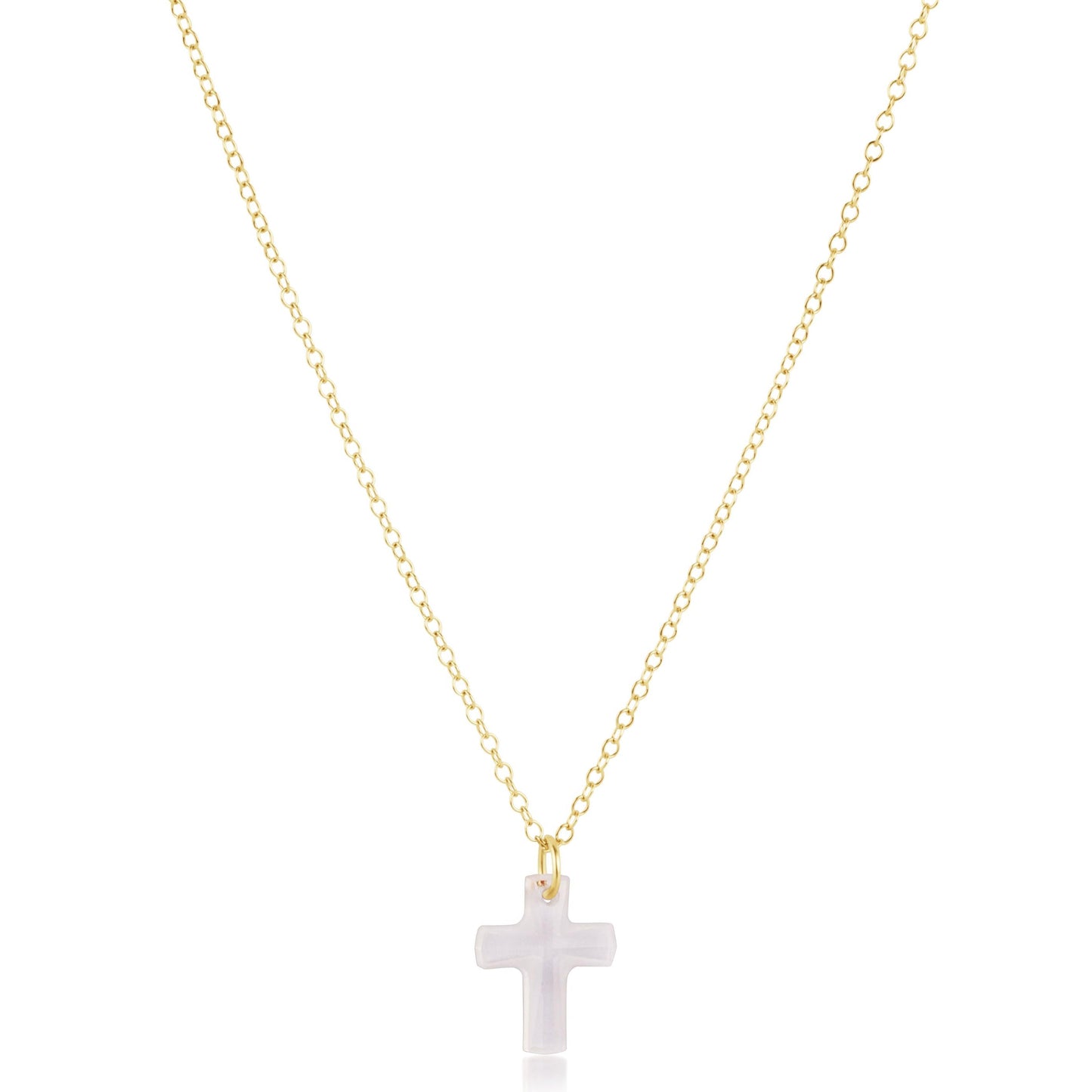 16" Necklace Gold - Blessed Crystal Charm