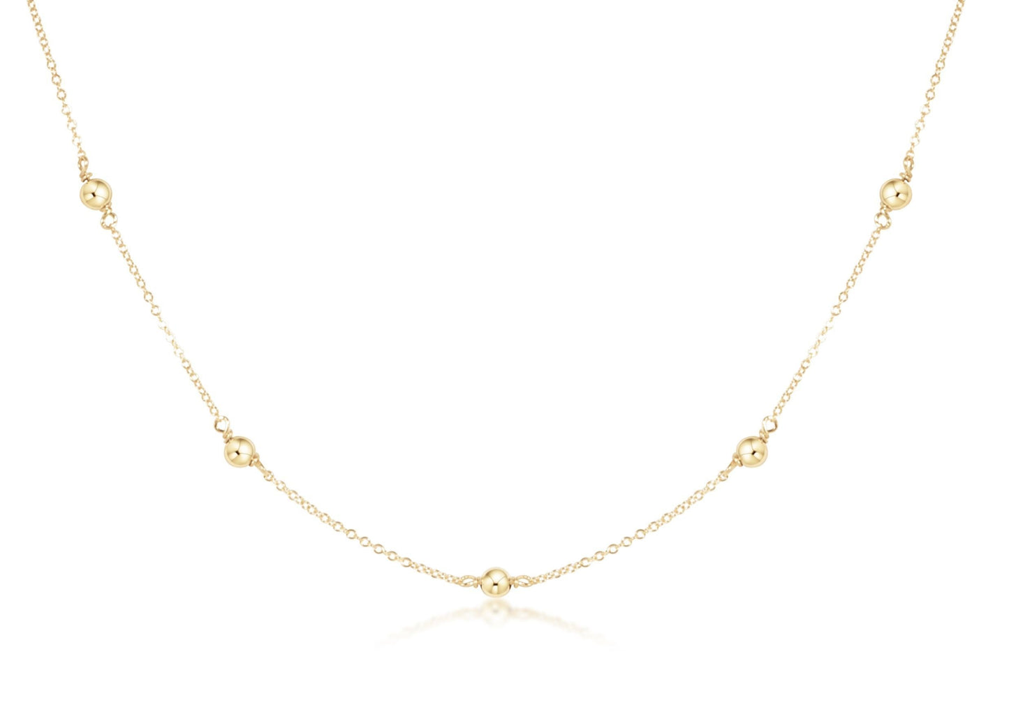 15" Simplicity Choker Gold, 4mm Beads