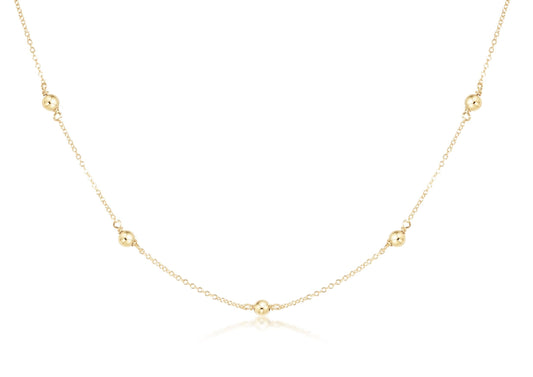 15" Simplicity Choker Gold, 4mm Beads