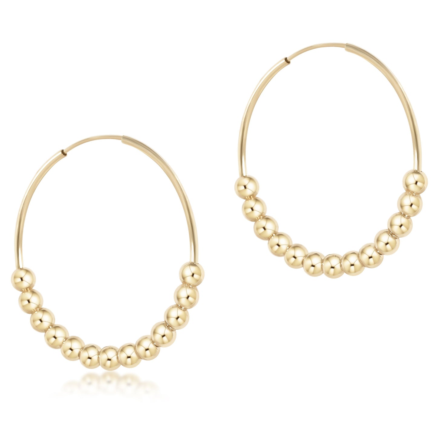 Classic Beaded Bliss Hoop 1.25", 4mm Beads