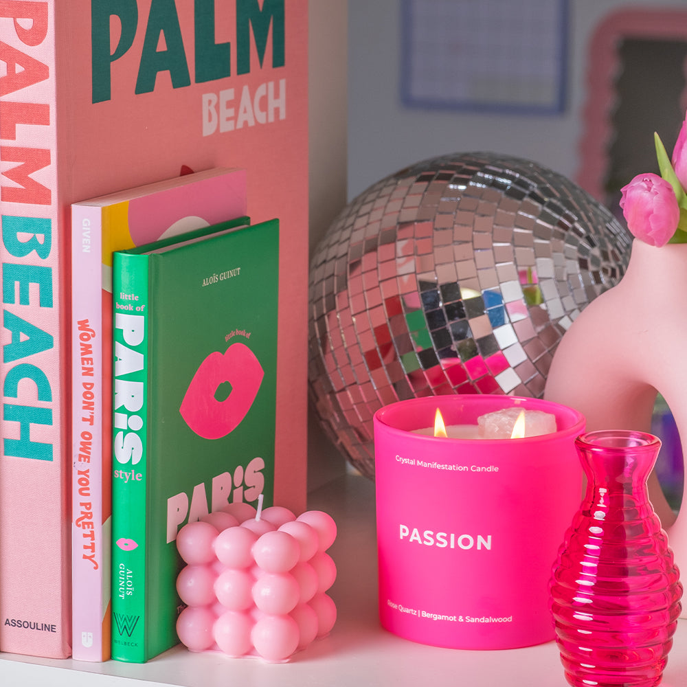 Crystal Manifestation Candle Passion