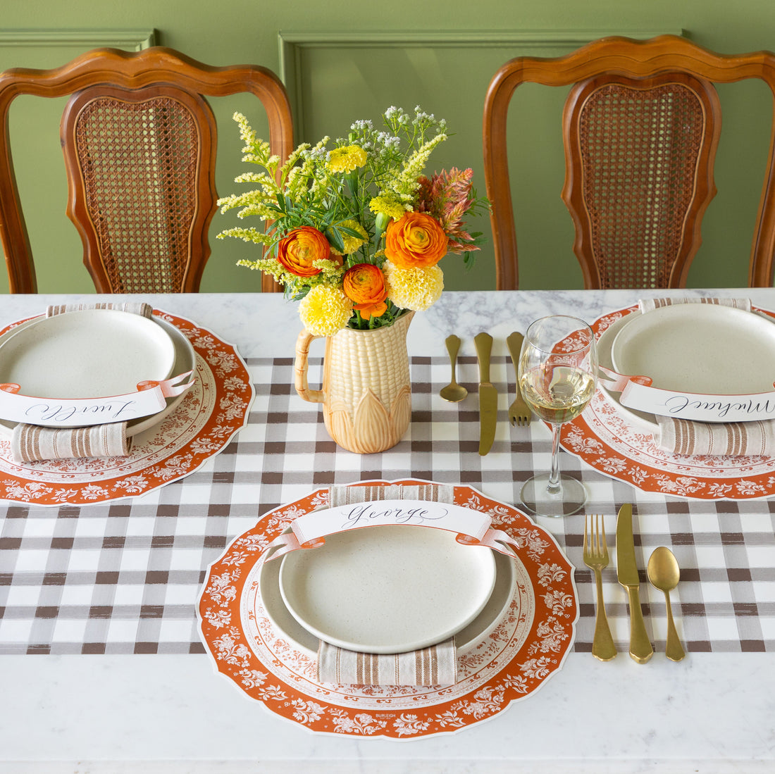 Die Cut Paper Placemat - Pumpkin Regal