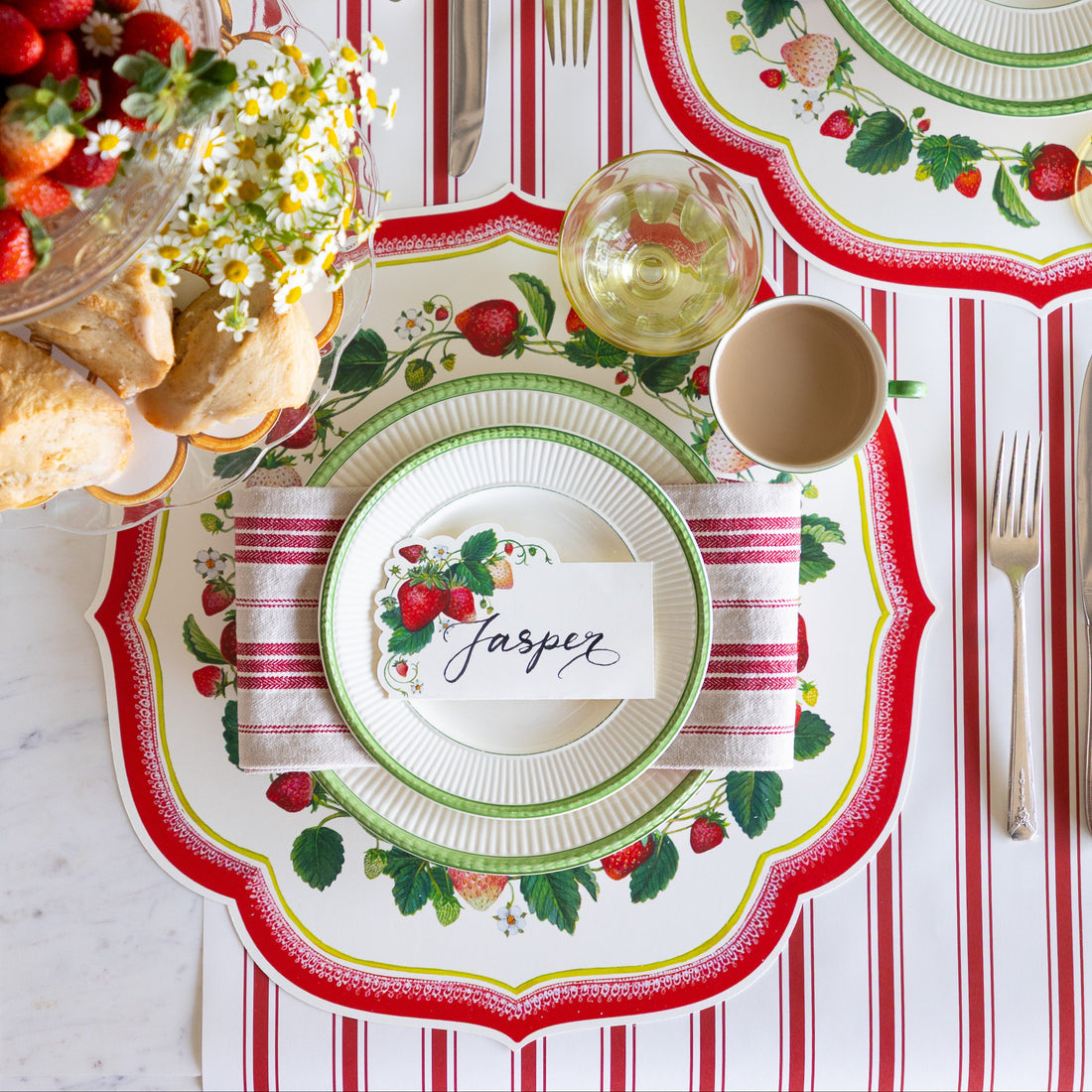 Die Cut Placemat Pad - Strawberry China