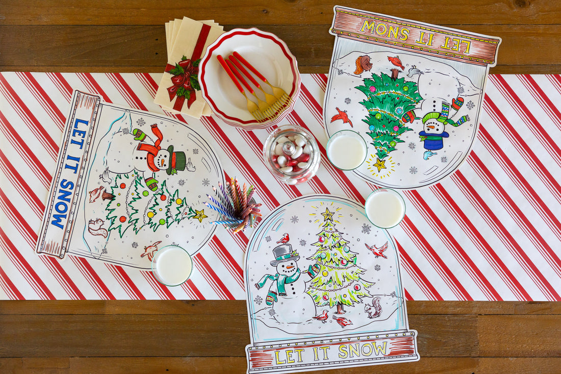 Die-cut Snow Coloring Placemat - Globe