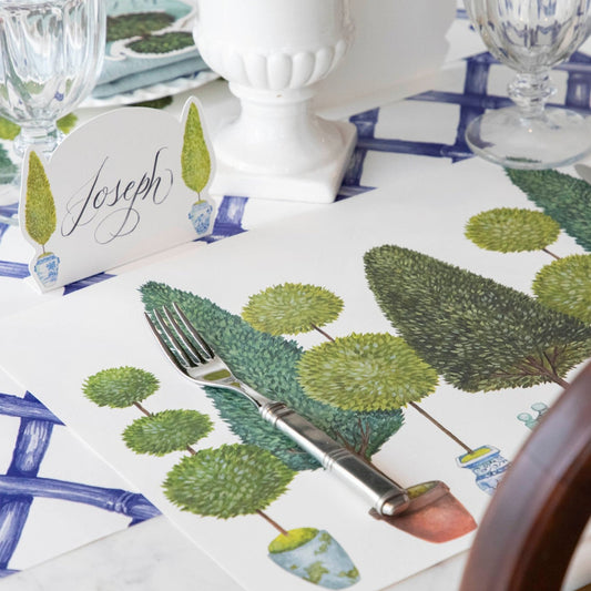 Paper Placemat Pad - Topiary Garden