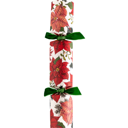 Festive Holiday Cracker Set of 6 - Poinsettia