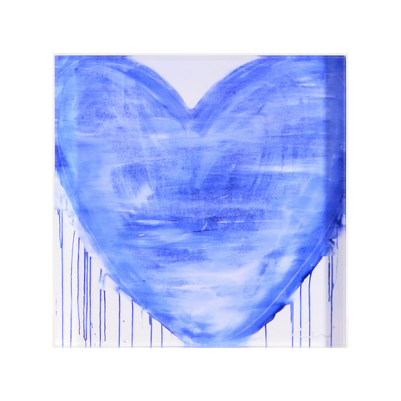 Forget Me Not Drippy Heart Block of Love