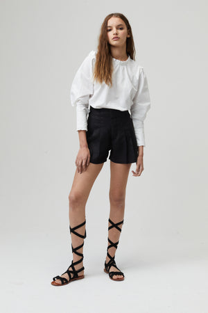 Linen Shorts Frida - Black