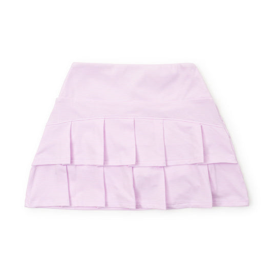 Margot Girls' Tiered Skirt - Pink & White Stripes
