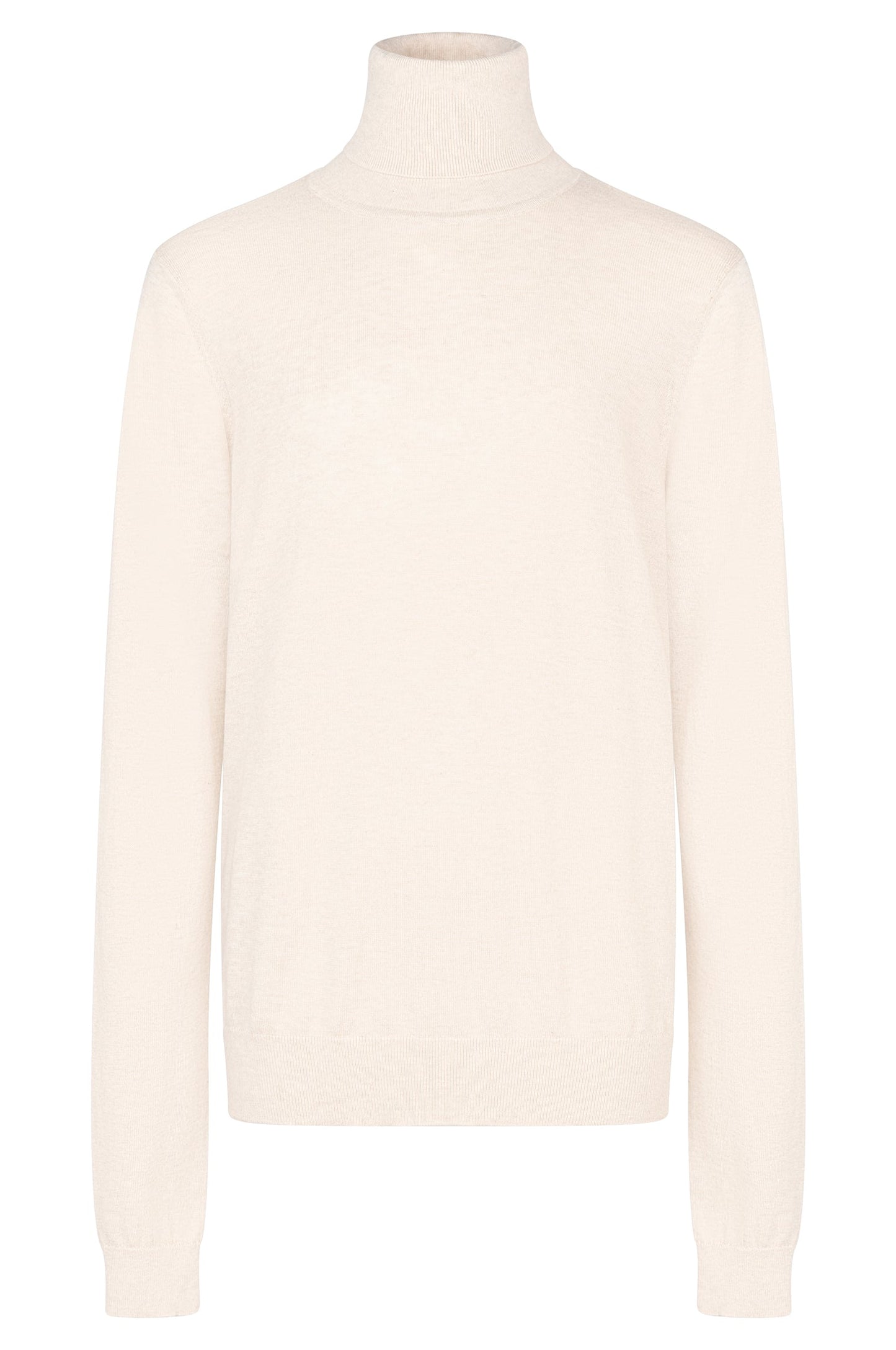 Supima Cotton/Cashmere Turtleneck - Starch