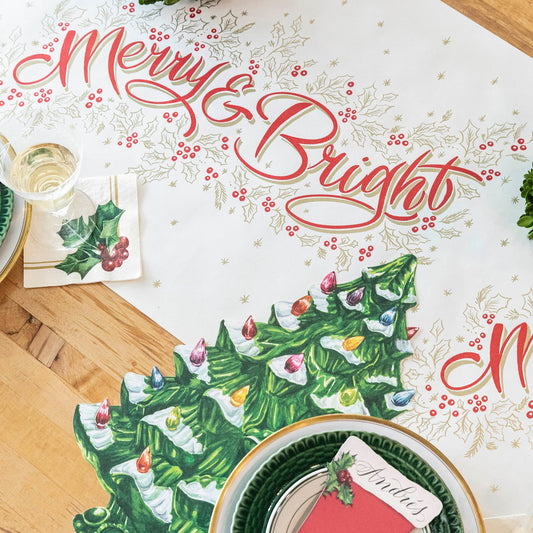 Paper Table Runner - Merry & Bright - 20"x25'
