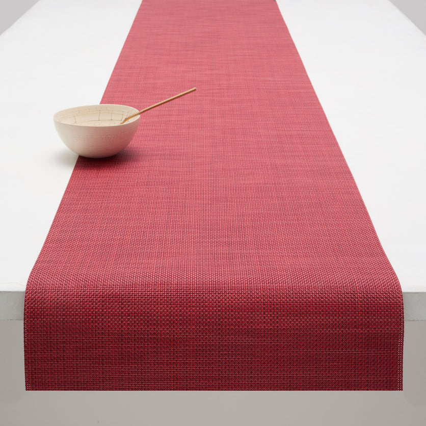 Chilewich - Mini Baseketweave Table Runner - Scarlet