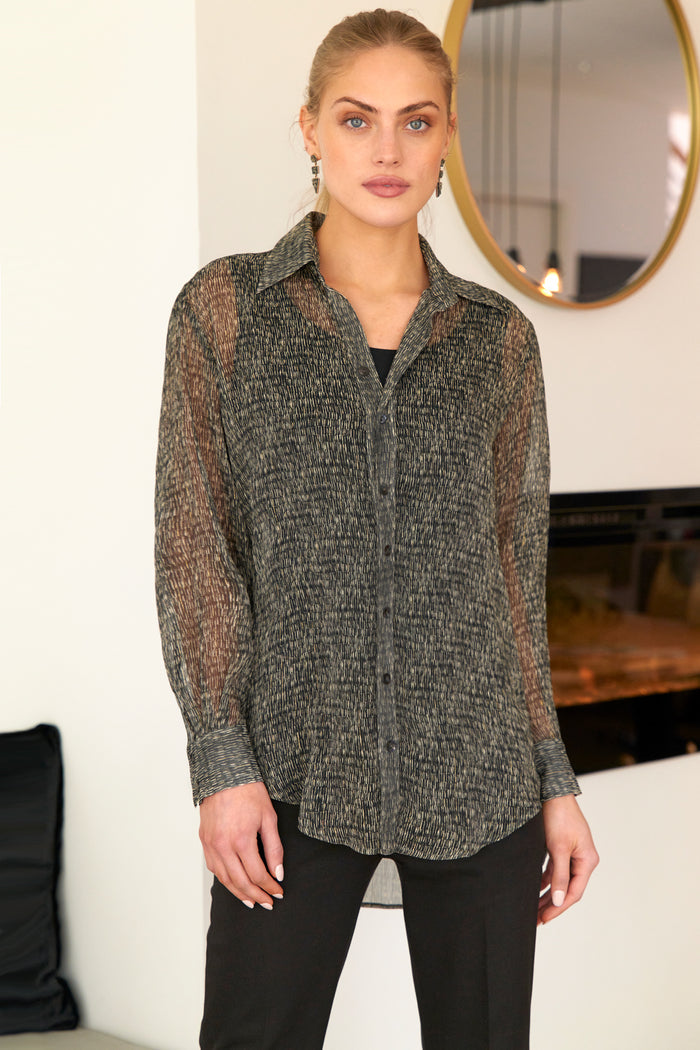 Monica Pixel Chiffon Top