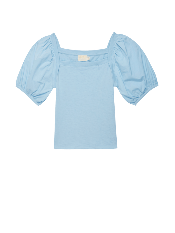 Naya Ribbed Puff Sleeve Top