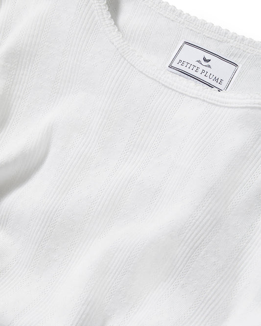 Pointelle T-Shirt - White