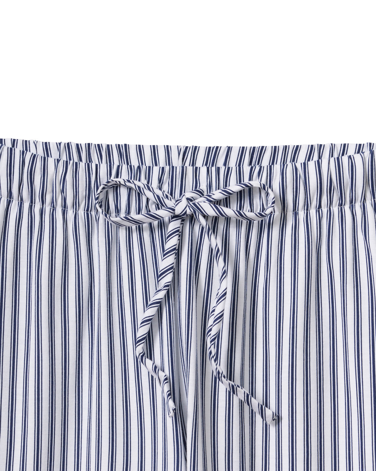 The Olivia Wide Leg Pima Pajama Set - Navy French Ticking